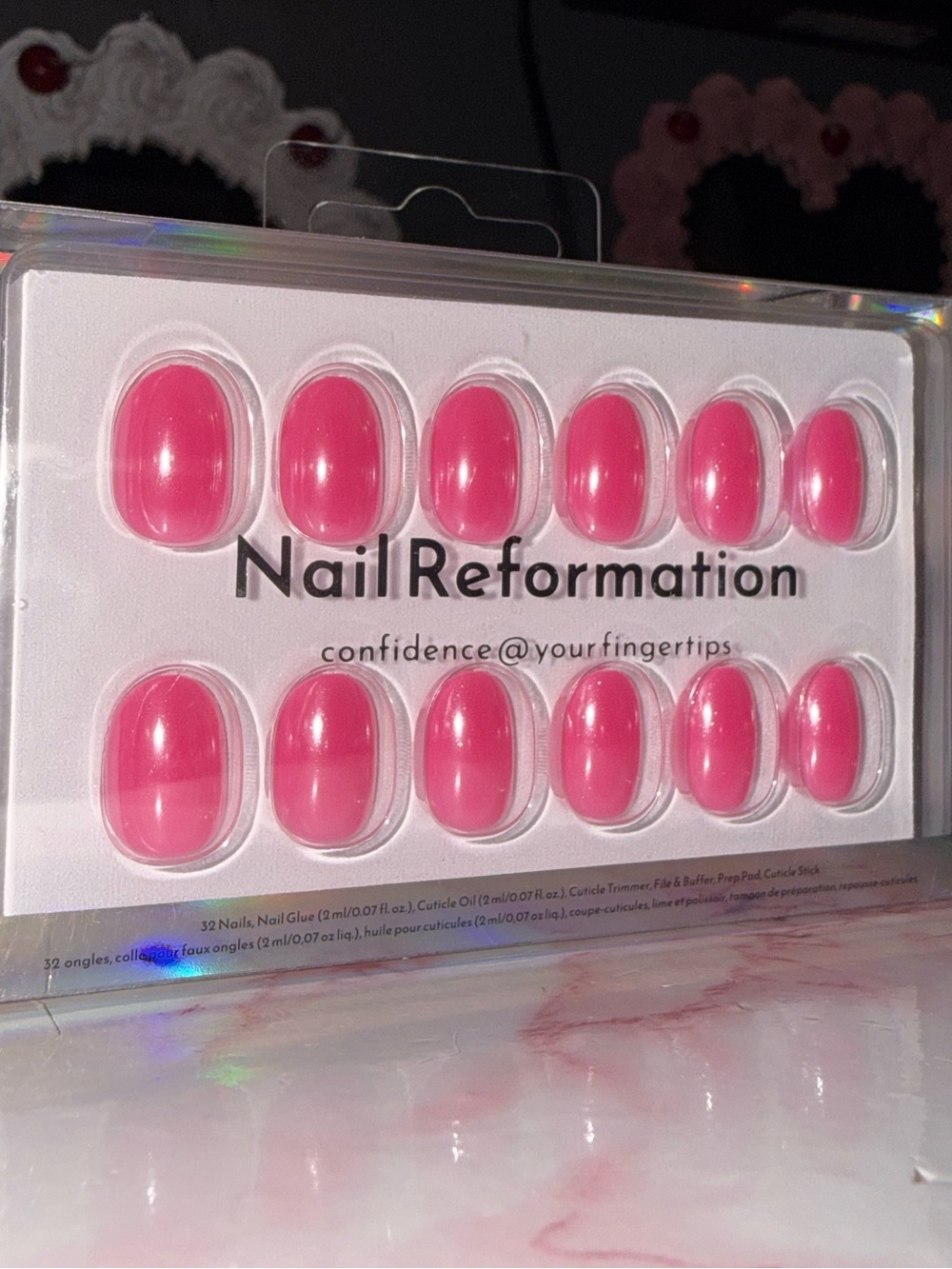 Nail Reformation Pink Press-On Nail Set in Extra Short